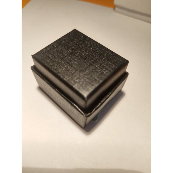 Italian Women's Size 8 Black Rhodium Plated Ring Amethyst & CZ  New with box - Picture 9 of 9